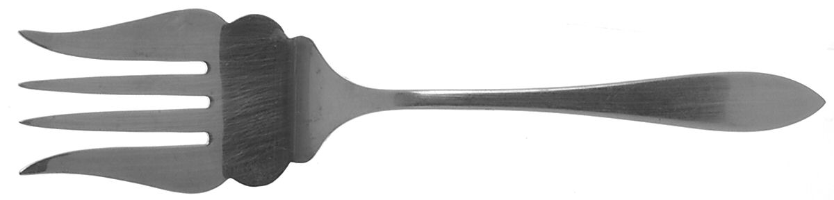 Clinton (Sterling, 1925) Small Solid Cold Meat Serving Fork by Kirk Stieff-1