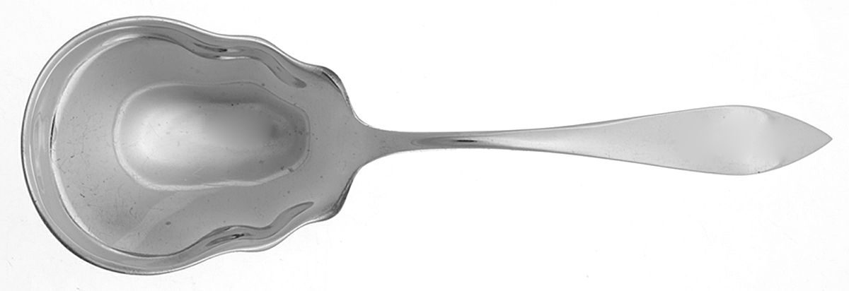 Clinton (Sterling, 1925) Small Solid Berry/Casserole Spoon by Kirk Stieff-1