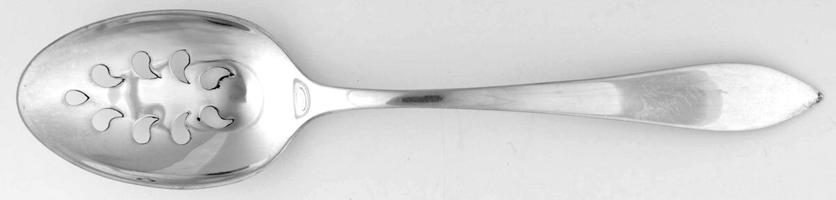 Clinton (Sterling, 1925) Pierced Tablespoon (Serving Spoon) CM by Kirk Stieff-1