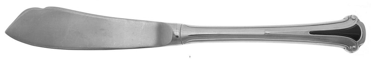 Cloisonne Royale (Stainless-Black-No Gold) Hollow Handle Master Butter Knife by Kirk Stieff-1