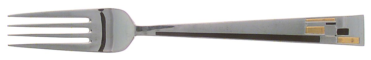 Composition Cloisonne-Gold-Black Individual Salad Fork by Kirk Stieff-1