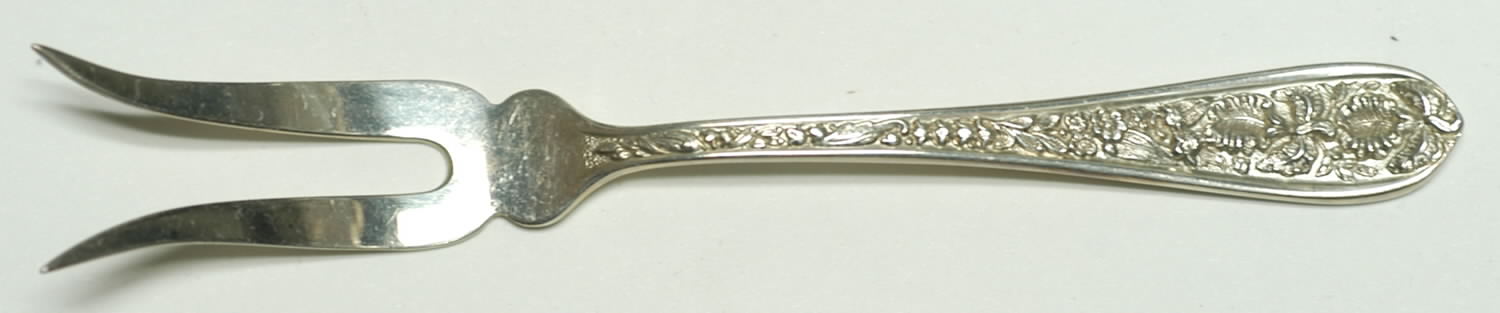 Corsage (Sterling, 1935, No Monogram) Lemon Fork by Kirk Stieff-1
