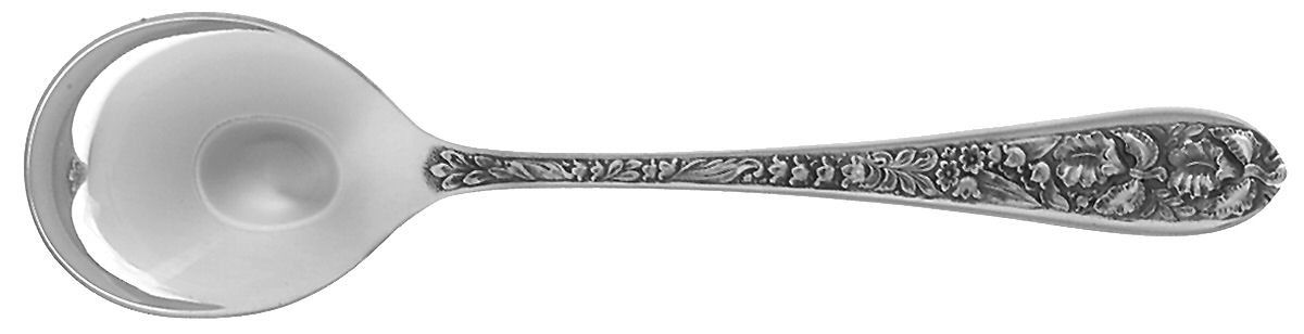 Corsage (Sterling, 1935, No Monogram) Round Bowl Soup Spoon (Gumbo) by Kirk Stieff-1