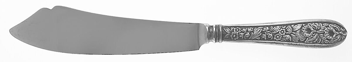 Corsage (Sterling, 1935, No Monogram) Cake Slicer with Stainless Blade by Kirk Stieff-1
