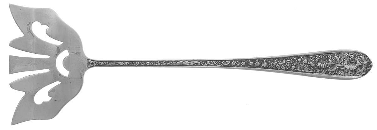 Corsage (Sterling, 1935, No Monogram) Bacon Fork (All Solid Piece) by Kirk Stieff-1
