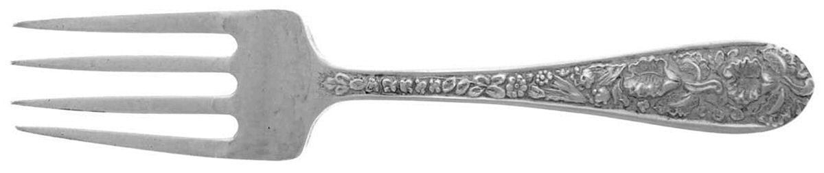 Corsage (Sterling, 1935, No Monogram) Baby Fork by Kirk Stieff-1