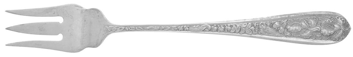 Corsage (Sterling, 1935, No Monogram) Short Handle Pickle/Olive Fork by Kirk Stieff-1