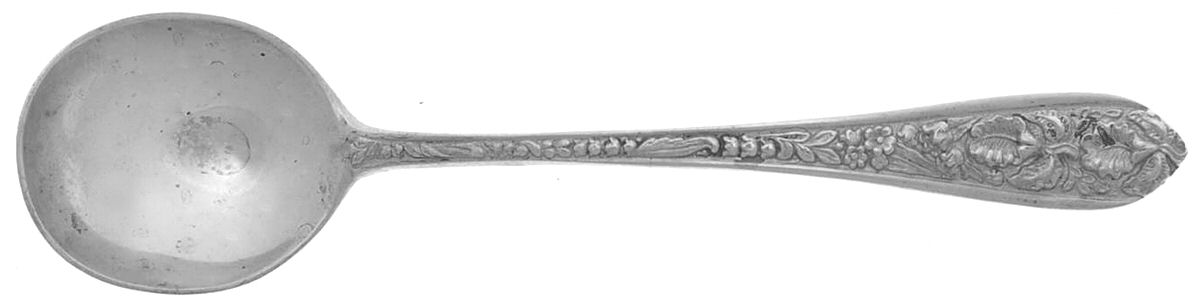 Corsage (Sterling, 1935, No Monogram) Large Chocolate Spoon by Kirk Stieff-1