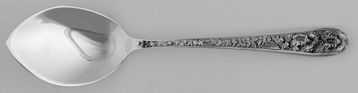 Corsage (Sterling, 1935, No Monogram) Large Solid Jelly Server by Kirk Stieff-1