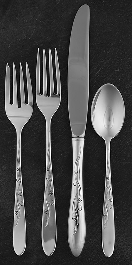 Cynthia-Engraved (Sterling, 1957) 4 Piece Place Size Setting by Kirk Stieff-1