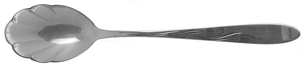 Cynthia-Engraved (Sterling, 1957) Sugar Shell Spoon by Kirk Stieff-1