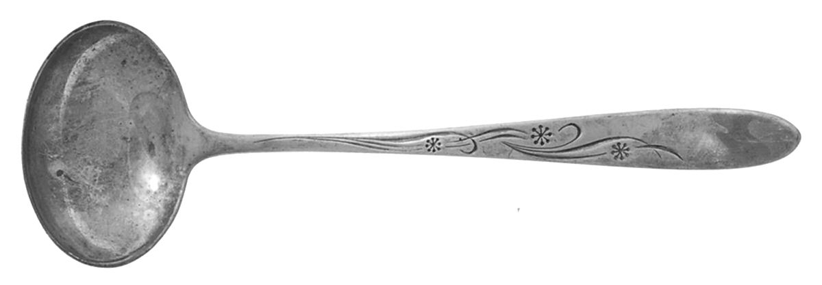 Cynthia-Engraved (Sterling, 1957) Solid Piece Cream Ladle by Kirk Stieff-1