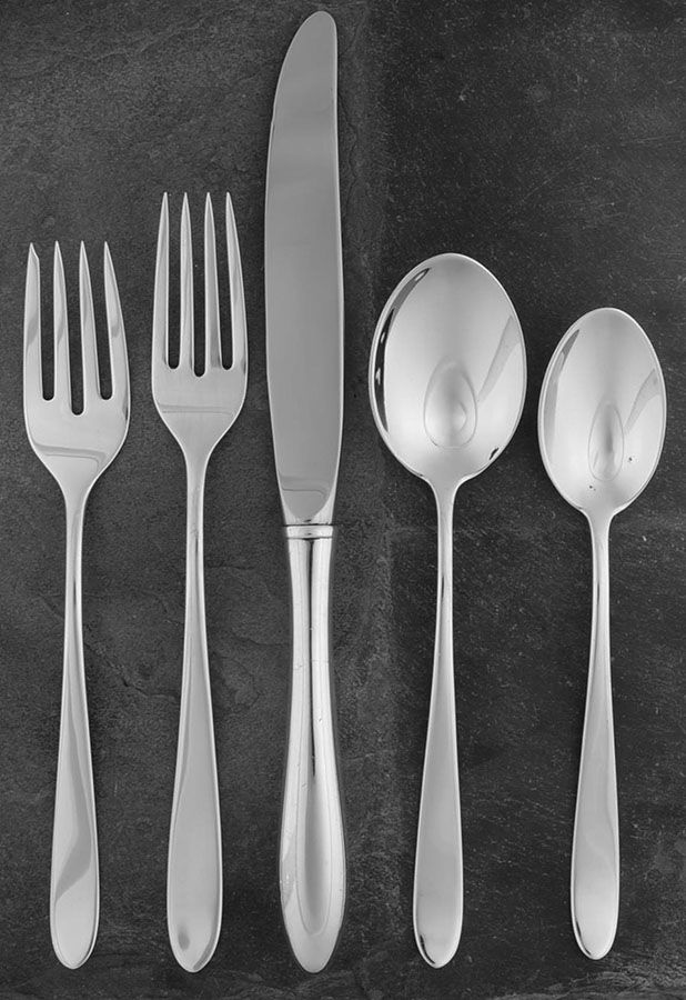 Cynthia-Plain (Sterling, 1957) 5 Piece Place Size Setting by Kirk Stieff-1