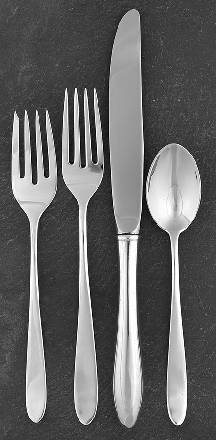 Cynthia-Plain (Sterling, 1957) 4 Piece Place Size Setting by Kirk Stieff-1