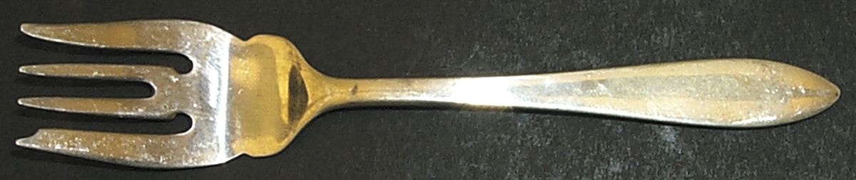 Cynthia-Plain (Sterling, 1957) Dessert Fork by Kirk Stieff-1