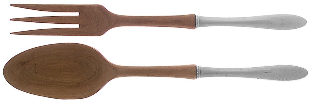 Cynthia-Plain (Sterling, 1957) Wooden Bowl 2-Piece Salad Set by Kirk Stieff-1