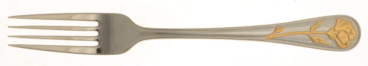 Danae (Stainless, Gold Accent) Fork by Kirk Stieff-1