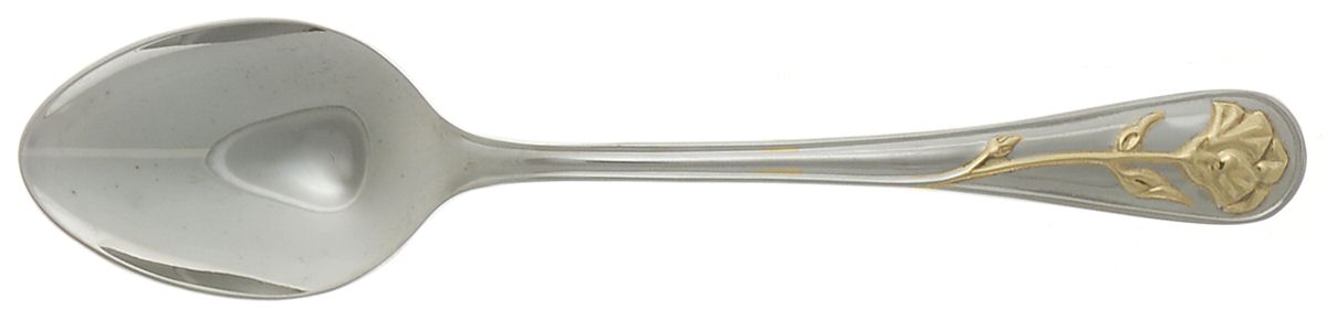 Danae (Stainless, Gold Accent) Place/Oval Soup Spoon by Kirk Stieff-1