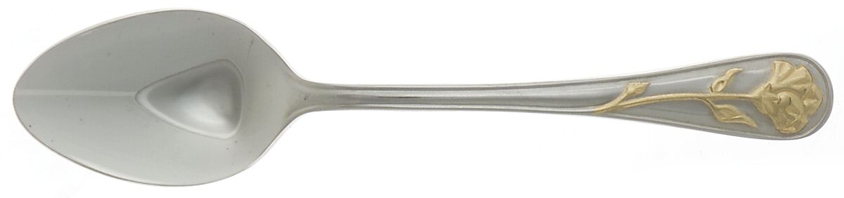 Danae (Stainless, Gold Accent) Teaspoon by Kirk Stieff-1
