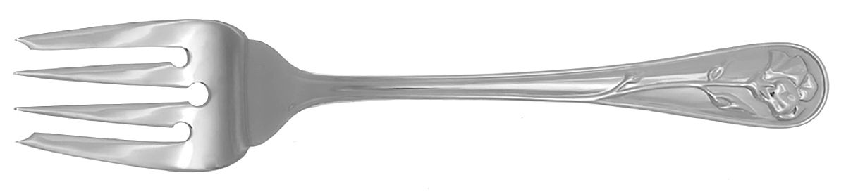 Danae (Stainless) Medium Solid Cold Meat Serving Fork by Kirk Stieff-1