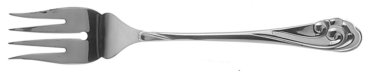 Dancing Surf (Sterling, 1986) Individual Solid Fish Fork by Kirk Stieff-1