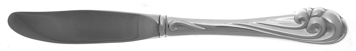 Dancing Surf (Sterling, 1986) Modern Hollow Butter Spreader (Stainless) by Kirk Stieff-1