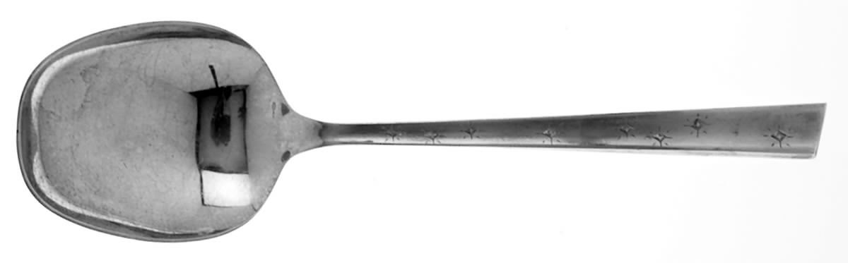 Diamond Star (Sterling, 1958) Solid Smooth Casserole Spoon by Kirk Stieff-1