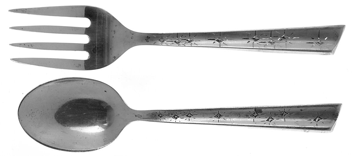 Diamond Star (Sterling, 1958) 2 Pc Baby Set (BF, BS) by Kirk Stieff-1