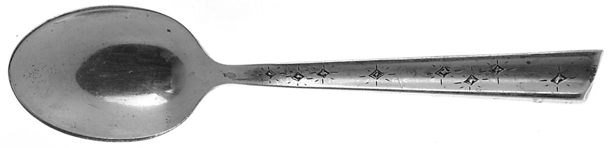 Diamond Star (Sterling, 1958) Straight Handle Baby Spoon by Kirk Stieff-1