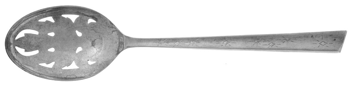 Diamond Star (Sterling, 1958) Pierced Tablespoon (Serving Spoon) by Kirk Stieff-1
