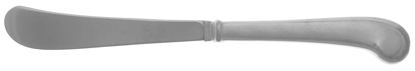 Durham Center (Pewter, Satin) Butter Spreader Hollow Hdl-Paddle/Stainless Blade by Kirk Stieff-1