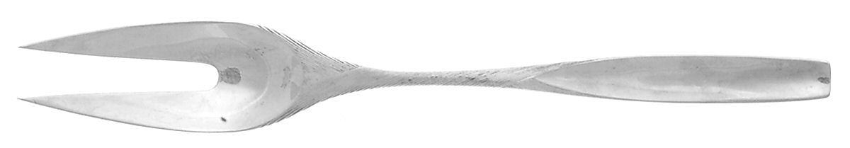 Ellipse (Sterling, 1968) Large Solid Cold Meat Serving Fork by Kirk Stieff-1