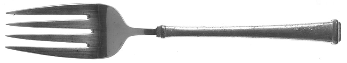Farmington (Pewter, Satin) Medium Solid Cold Meat Serving Fork by Kirk Stieff-1