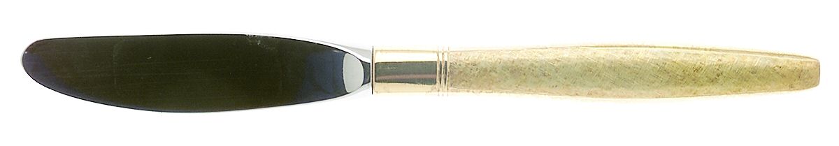 Florentine Golden (Sterling, 1962) Modern Hollow Butter Spreader (Stainless) by Kirk Stieff-1