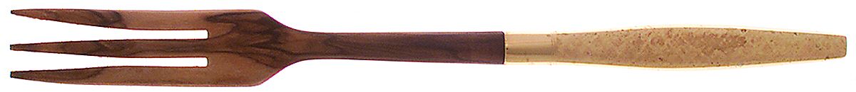 Florentine Golden (Sterling, 1962) Salad Serving Fork with Wooden Prongs by Kirk Stieff-1