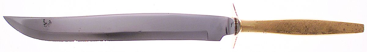 Florentine Golden (Sterling, 1962) Large Carving/Roast Knife StnlBl w/Sterling Guard by Kirk Stieff-1