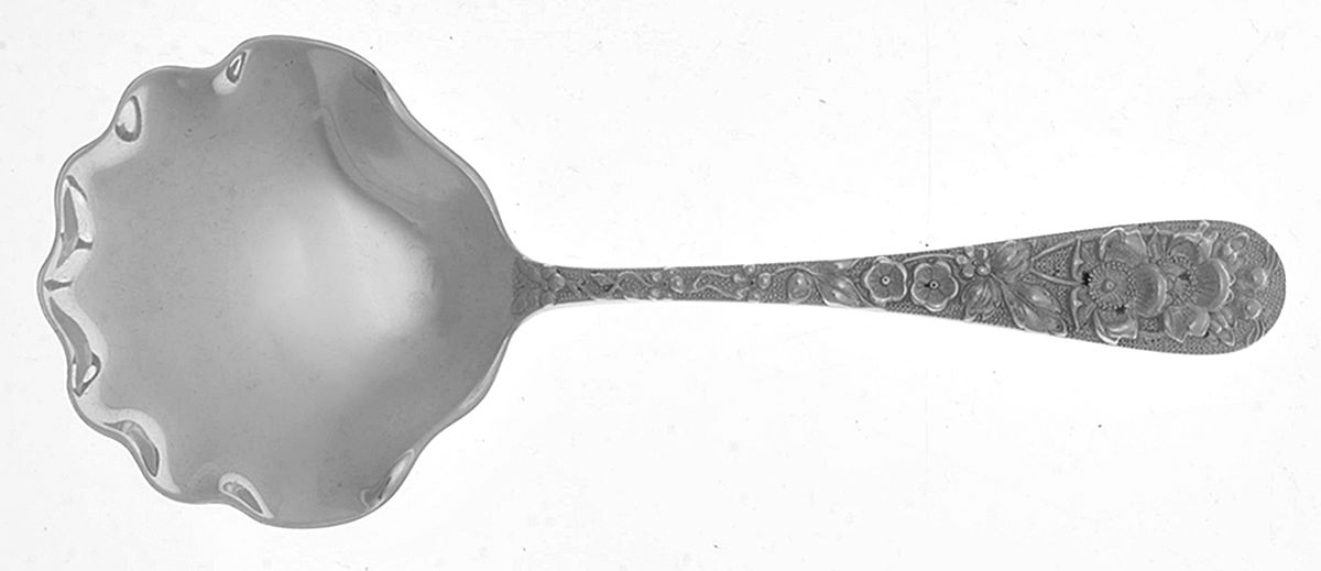 Forget-Me-Not (Sterling, 1910) Solid Bon Bon Spoon by Kirk Stieff-1