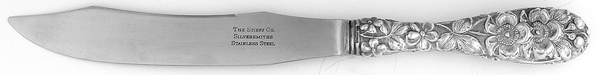 Forget-Me-Not (Sterling, 1910) Small Steak Carving Knife with Stainless Blade by Kirk Stieff-1