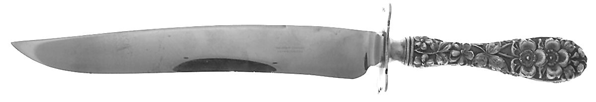 Forget-Me-Not (Sterling, 1910) Small Steak Carving Knife with Stainless Blade by Kirk Stieff-1