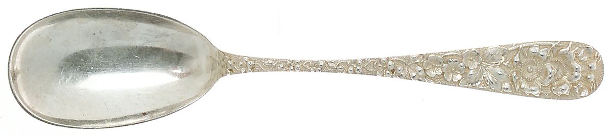 Forget-Me-Not (Sterling, 1910) Solid Serving Spoon by Kirk Stieff-1
