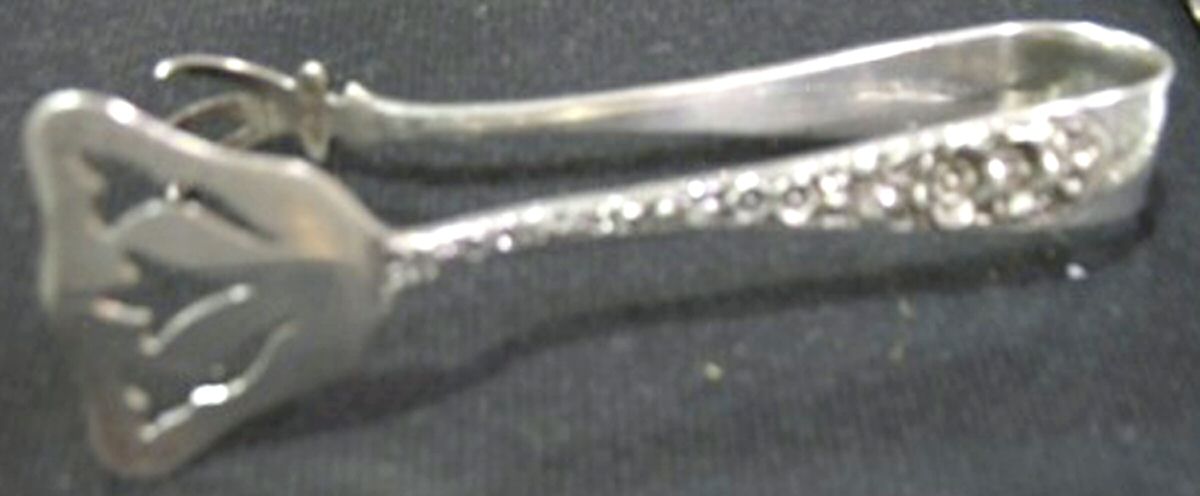 Forget-Me-Not (Sterling, 1910) Large Ice Serving Tongs by Kirk Stieff-1