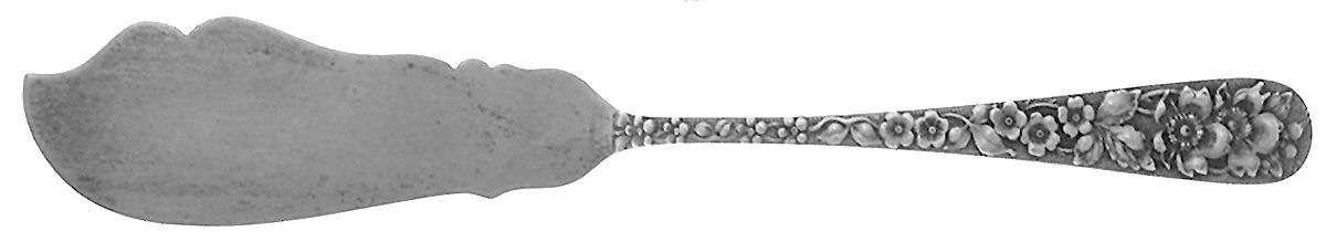 Forget-Me-Not (Sterling, 1910) Flat Handle Master Butter Knife by Kirk Stieff-1