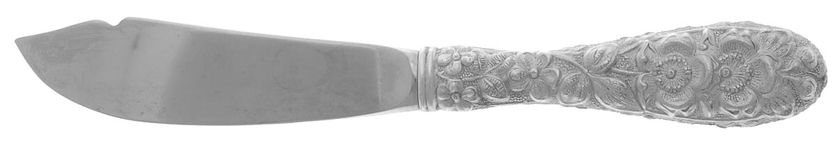 Forget-Me-Not (Sterling, 1910) Hollow Handle Master Butter Knife by Kirk Stieff-1