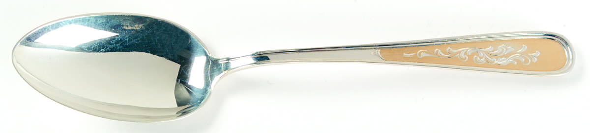 Golden Calvert-Engraved (Sterling, 1982) Tablespoon (Serving Spoon) by Kirk Stieff-1