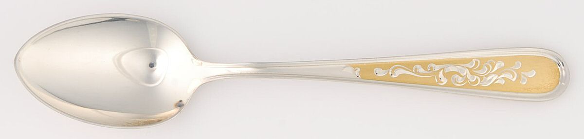 Golden Calvert-Engraved (Sterling, 1982) Teaspoon by Kirk Stieff-1