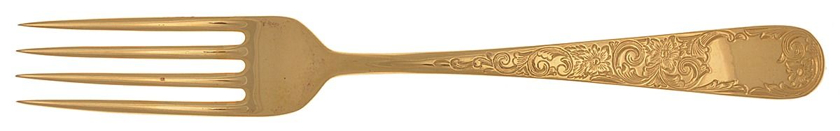 Golden Old Maryland Engraved (Sterling) Fork by Kirk Stieff-1