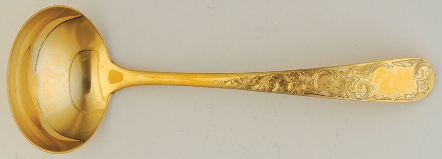 Golden Old Maryland Engraved (Sterling) Solid Gravy Ladle by Kirk Stieff-1