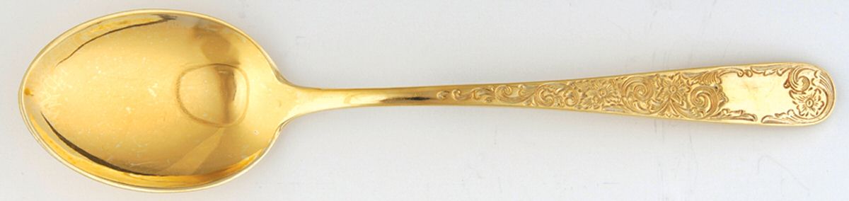 Golden Old Maryland Engraved (Sterling) Place/Oval Soup Spoon by Kirk Stieff-1