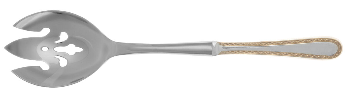 Golden Winslow (Sterling, 1850) Salad Serving Fork with Stainless Prongs HC by Kirk Stieff-1