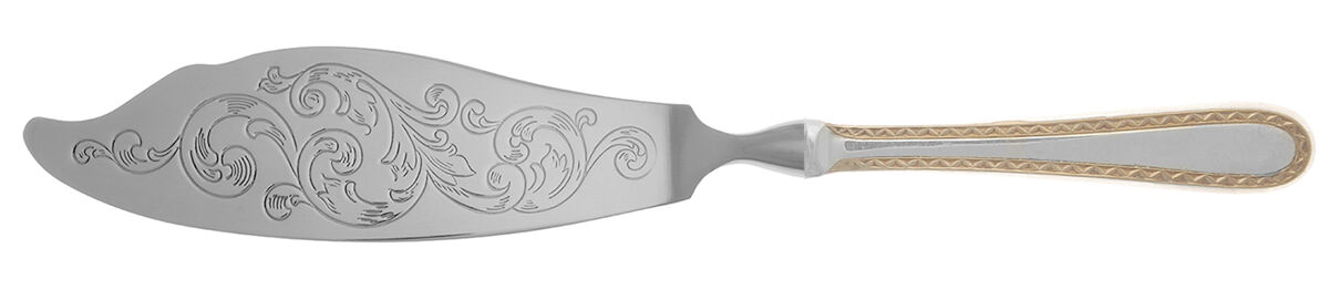 Golden Winslow (Sterling, 1850) Fish Serving Knife with Stainless Blade HC by Kirk Stieff-1